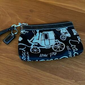 Coach Horse & Carriage Est 1941  Canvas Wristlet Cosmetic Pouch